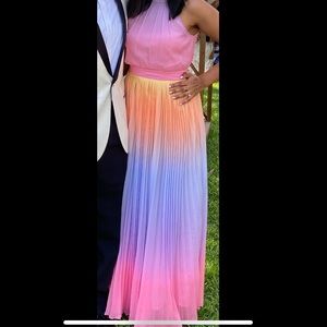 Rococo Sand Emi Ombre Pleated Halter Dress